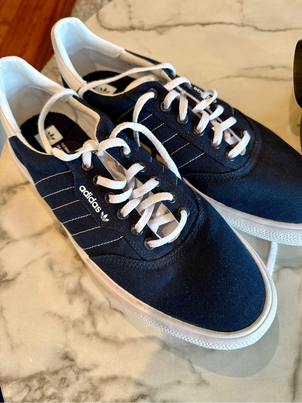 adidas Navy and White Low-Top Sneakers- size 11.5 never worn